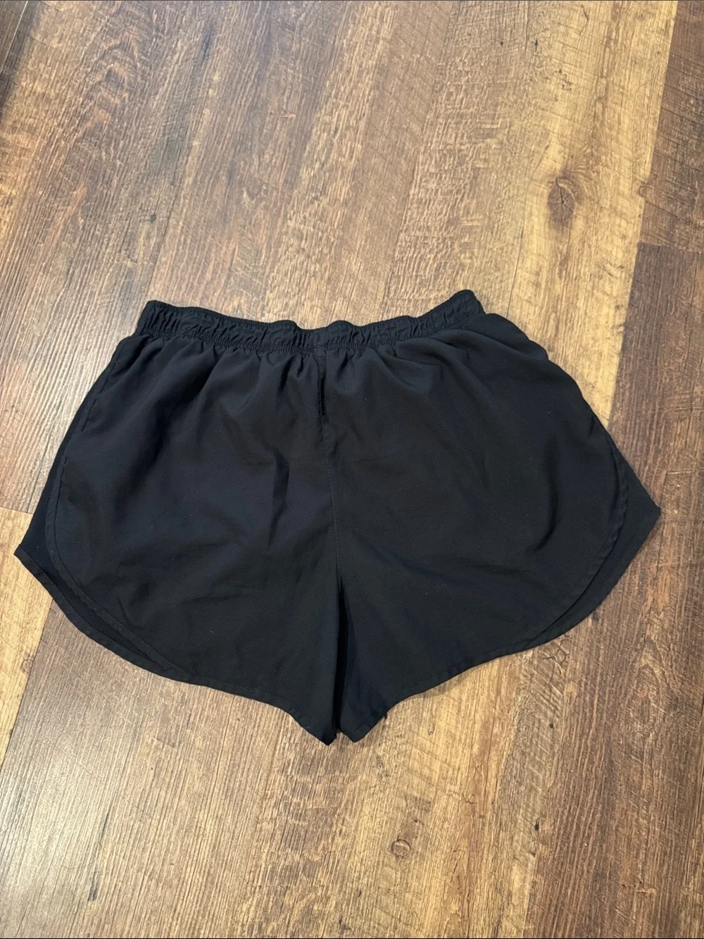 Nike Black Women's Athletic Running Shorts with White Swoosh